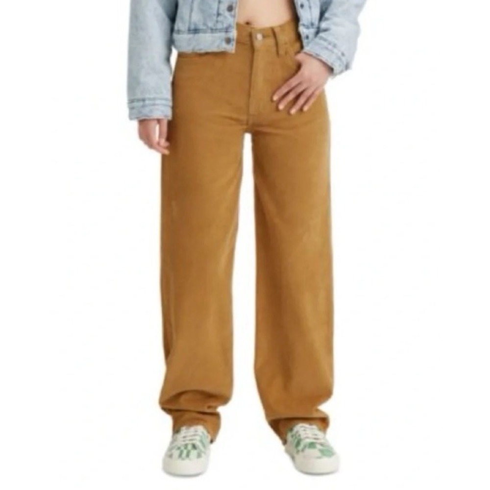 Levi's '94 Baggy Corduroy Pants Women's 25 Tan Straight Leg Retro Grunge Boho